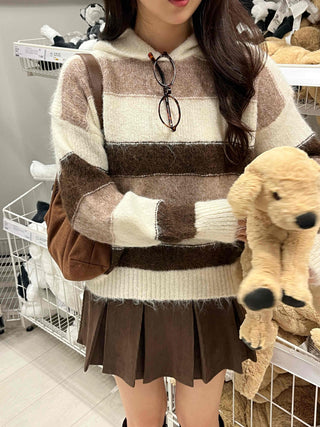 Daily Hooded Striped Knit