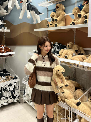 Daily Hooded Striped Knit