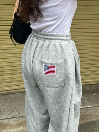 Effortless Chic American Flag Long Pants