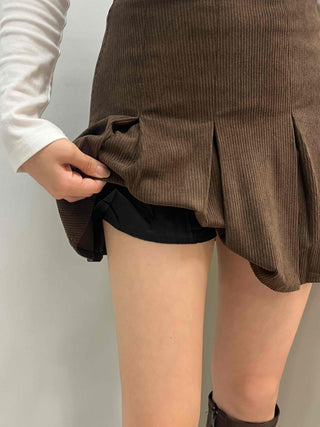 Comfortable Suede Mini Pleated Skirt