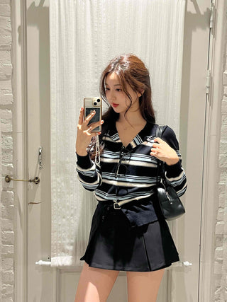 Daily Multi-Stripe Round Neck Cardigan