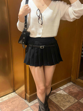 Romantic Pleated Mini Skirt