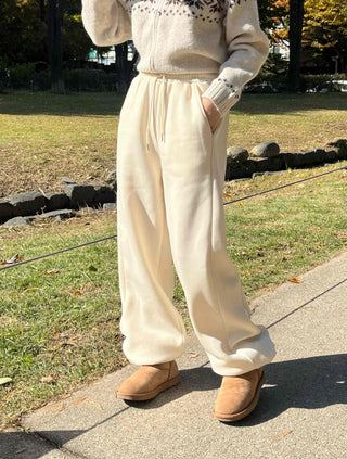 Soft Daily Cotton Roll-up Wide Slacks