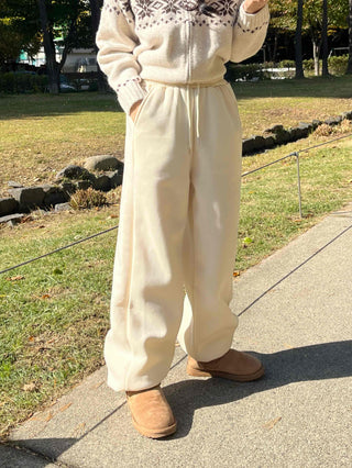 Soft Daily Cotton Roll-up Wide Slacks