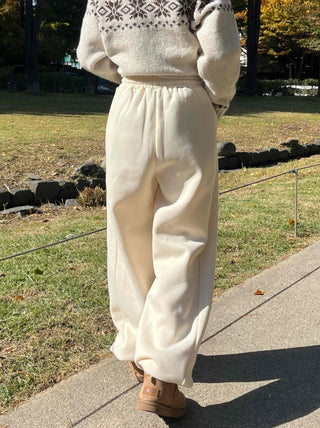 Soft Daily Cotton Roll-up Wide Slacks