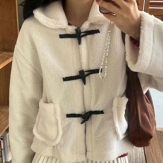 Boa Hooded Sherpa Toggle Short Jacket