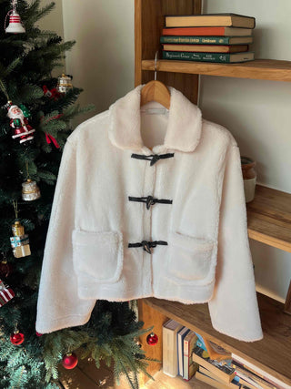 Boa Hooded Sherpa Toggle Short Jacket