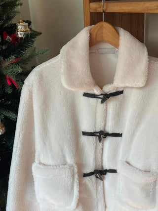 Boa Hooded Sherpa Toggle Short Jacket