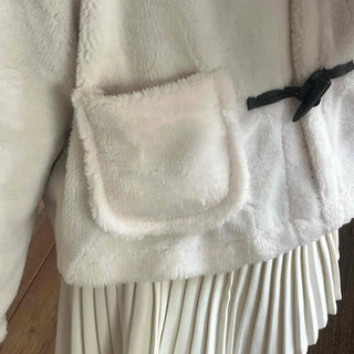 Boa Hooded Sherpa Toggle Short Jacket