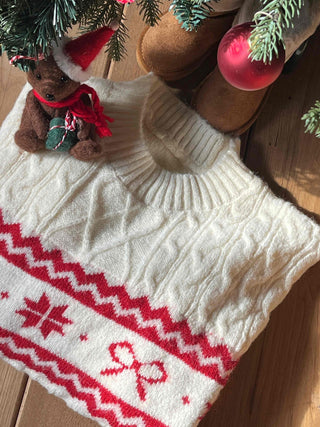 Fair Isle Christmas Cable Jacquard Knit