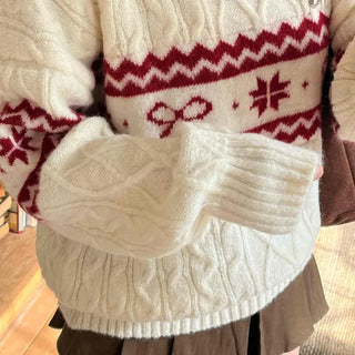 Fair Isle Christmas Cable Jacquard Knit