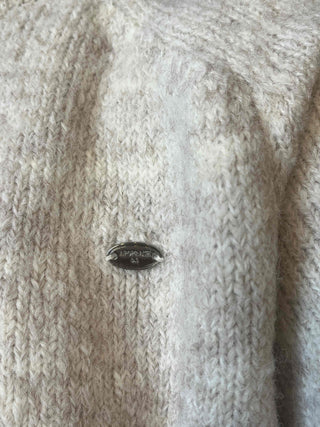 Soft Wool Blend Balloon Sleeve Round Neck Knit