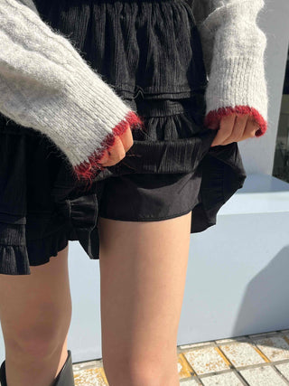 Campus Look Tiered Frill A-Line Flare Mini Skirt