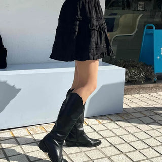Campus Look Tiered Frill A-Line Flare Mini Skirt