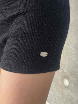 Cozy Knit Slim Fit High-Waisted Shorts