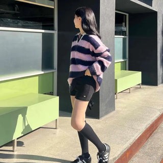 Cozy Knit Slim Fit High-Waisted Shorts