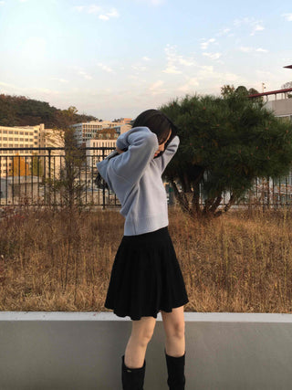 Soft Hooded Crop Knit