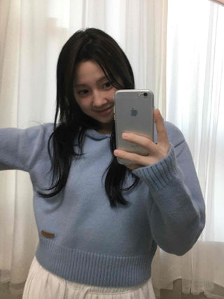Soft Hooded Crop Knit