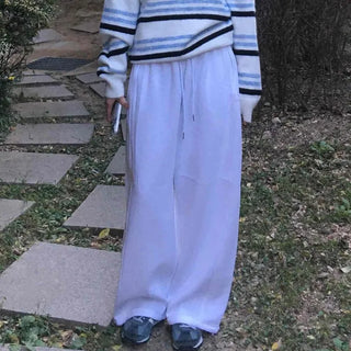 Drawstring Full-Length Balloon Silhouette Sweatpants