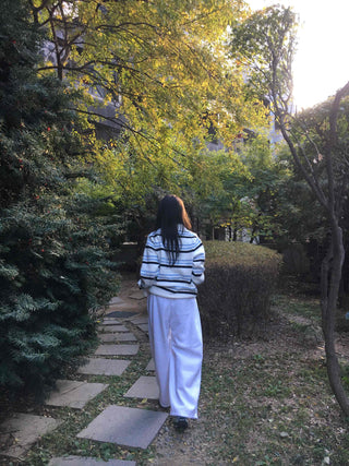 Drawstring Full-Length Balloon Silhouette Sweatpants