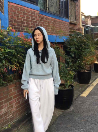 Drawstring Full-Length Balloon Silhouette Sweatpants