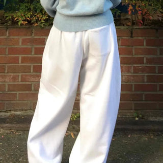 Drawstring Full-Length Balloon Silhouette Sweatpants