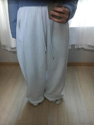 Drawstring Full-Length Balloon Silhouette Sweatpants