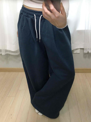 Cozy Fit Balloon Drawstring Cotton Wide Jogger Pants