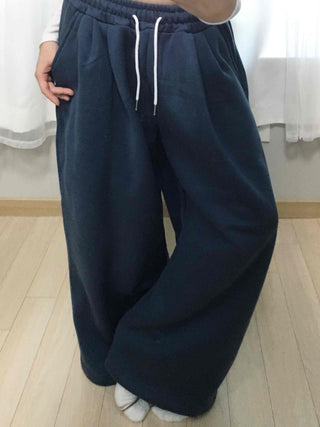 Cozy Fit Balloon Drawstring Cotton Wide Jogger Pants