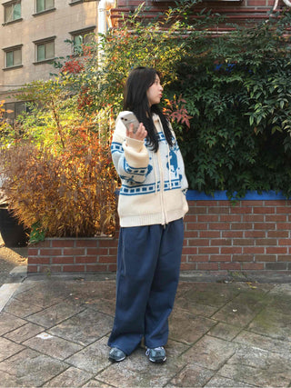 Cozy Fit Balloon Drawstring Cotton Wide Jogger Pants