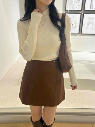 Soft Turtleneck Slim Fit Ribbed Knit