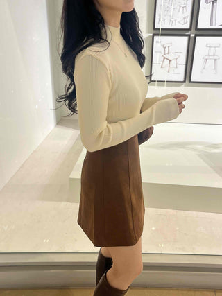 Soft Turtleneck Slim Fit Ribbed Knit