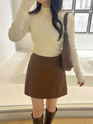 Soft Turtleneck Slim Fit Ribbed Knit