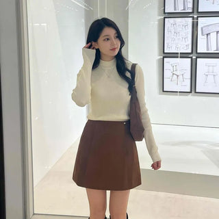 Soft Turtleneck Slim Fit Ribbed Knit