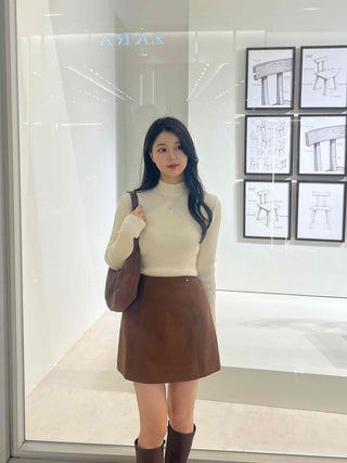 Soft Turtleneck Slim Fit Ribbed Knit