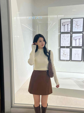 Soft Turtleneck Slim Fit Ribbed Knit