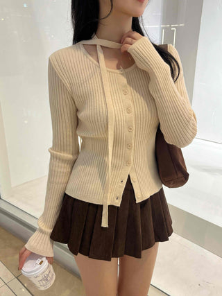 Delicate Fit Ribbed Crop Knit Cardigan