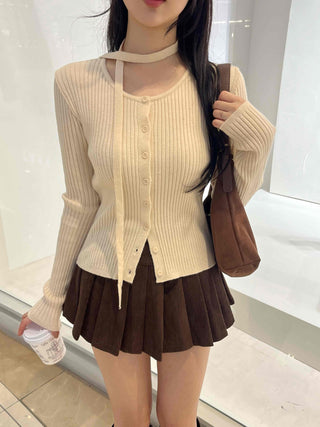 Delicate Fit Ribbed Crop Knit Cardigan