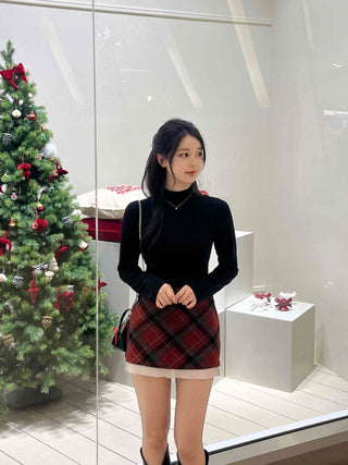Slim Fit High-Neck Basic Ribbed Long Sleeve T-Shirt