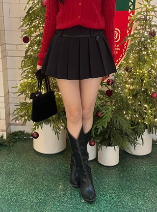 Campus Daily Pleated Tennis Mini Skirt