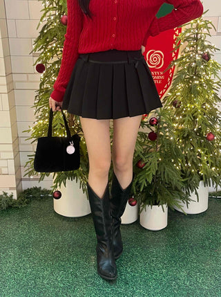 Campus Daily Pleated Tennis Mini Skirt