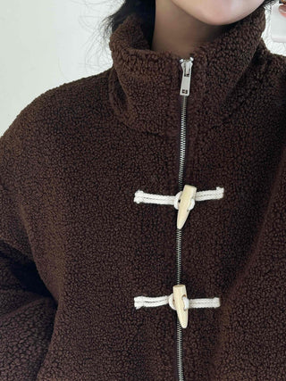 Tumble Two-Way Zip-Up Toggle Button Fleece Oversized Jumper