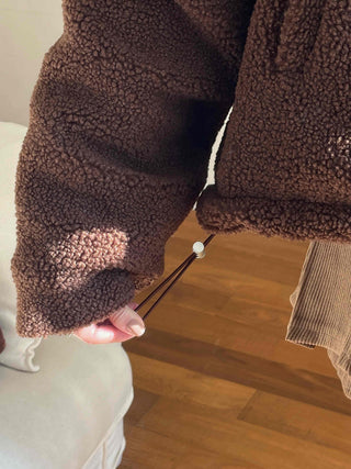 Tumble Two-Way Zip-Up Toggle Button Fleece Oversized Jumper