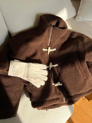 Tumble Two-Way Zip-Up Toggle Button Fleece Oversized Jumper