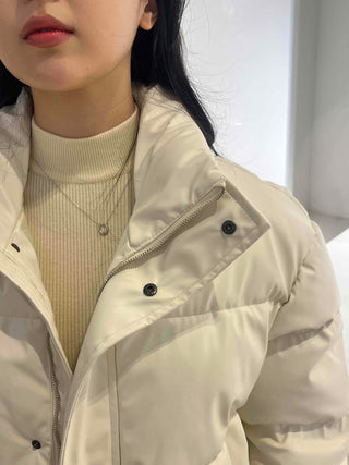 Oversized Stand Collar Leather Short Padded Jumper