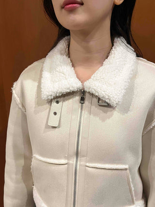 Boa Fleece Crop Zip-Up Jacket