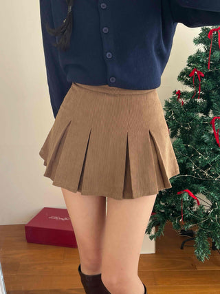 Youth College Double Pleated Tennis Mini Skirt