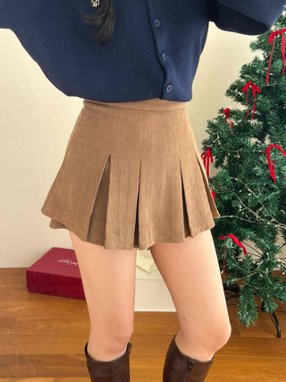 Youth College Double Pleated Tennis Mini Skirt