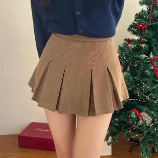 Youth College Double Pleated Tennis Mini Skirt