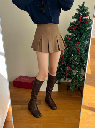 Youth College Double Pleated Tennis Mini Skirt